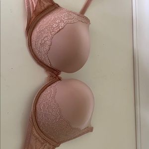 Dream Angels Bra 34D, Nude Lace, Adds 2 cup sizes